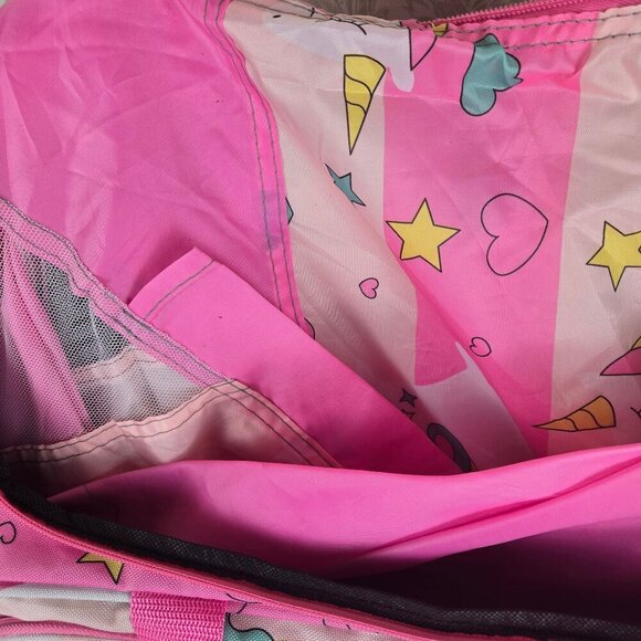 Olivet Intl 3 Piece Slumber Set Pink Unicorn Pattern Tent Sleeping Bag & Duffel - Picture 13 of 16